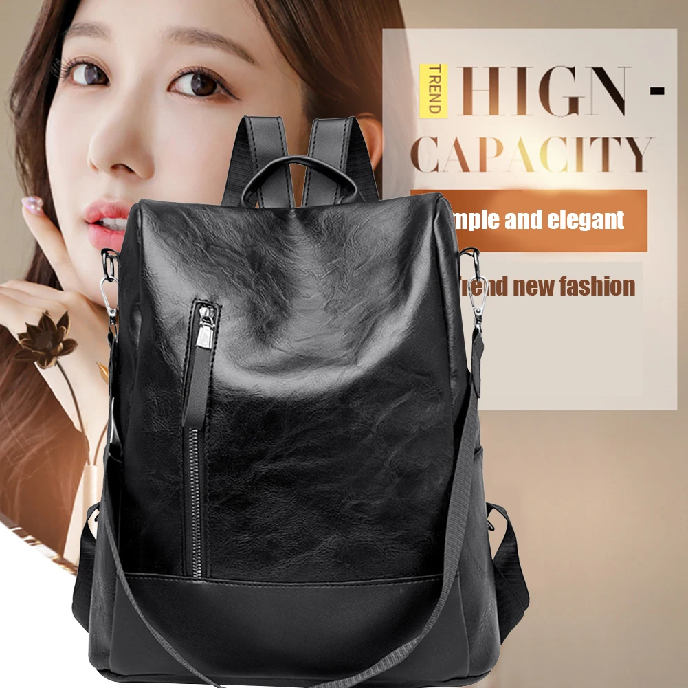 (Black)Shoulder Bag Women'S Backpack Travel Bags