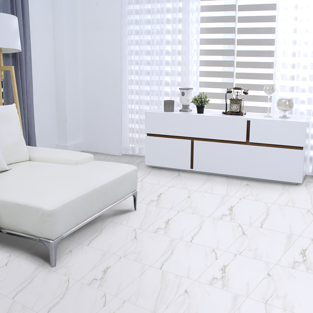 ৩০ পিসের সেট ( ৩০ স্কয়ার ফুট - সাদা কালার ) Self-Adhesive Marble Tiles Sticker